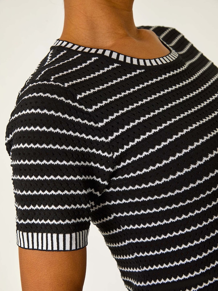 Roman Stripe Print Knitted Dress - Imagen 5 de 5 Roman Stripe Print Knitted Dress - Imagen 5 de 5