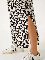 Roman Black Animal Print Maxi Skirt - Image 5 of 5
