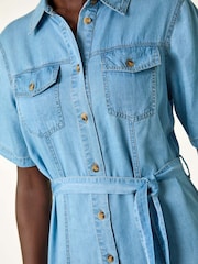 Roman Button Through Denim Midi Dress - Imagen 5 de 5