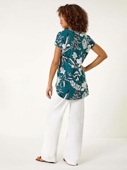 Roman Textured Floral Print Overshirt - Imagen 3 de 5