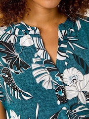 Roman Textured Floral Print Overshirt - Imagen 5 de 5