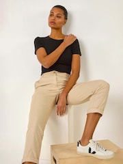 Roman Natural Plain Cotton Chino Trousers - Image 2 of 5