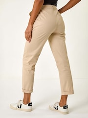 Roman Natural Plain Cotton Chino Trousers - Image 4 of 5