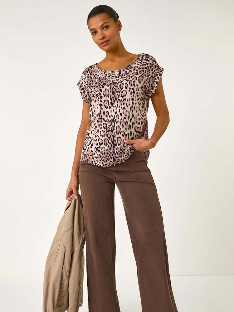 Roman Animal Animal Print Round Neck Top - Image 2 of 5