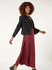 Roman Red Tear Drop Panel Maxi Skirt - Image 1 of 5