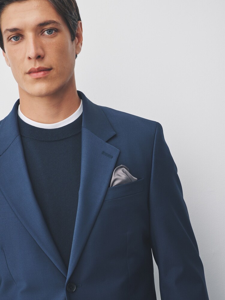 Navy Slim Fit Wool Blend Motionflex Suit Jacket - Image 5 of 5