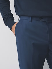 Navy Slim Fit Wool Blend Motionflex Suit Trousers - Image 3 of 4