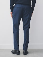 Navy Slim Fit Wool Blend Motionflex Suit Trousers - Image 4 of 4