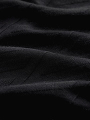 Black Slim Fit Smart Quarter Zip Polo Shirt - Image 3 of 3