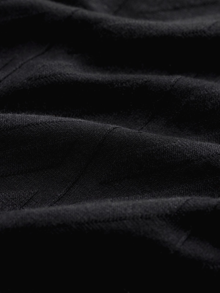 Black Slim Fit Smart Quarter Zip Polo Shirt - Image 3 of 3