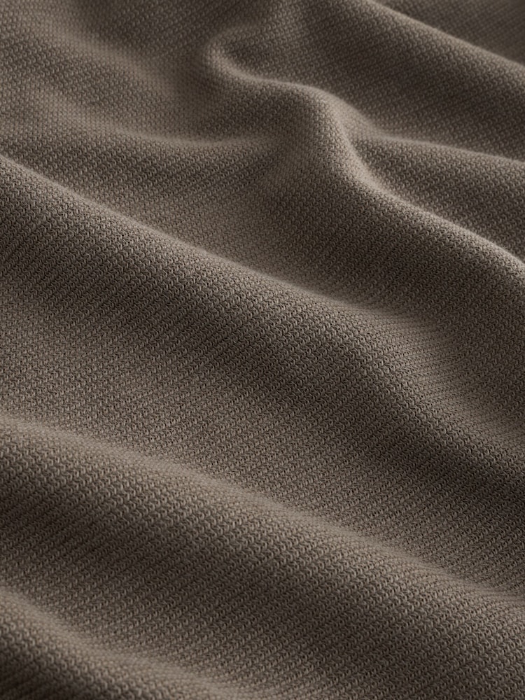 Stone Neutral Textured Smart Polo Shirt - Image 2 of 3