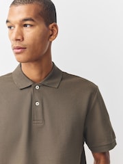 Stone Neutral Textured Smart Polo Shirt - Image 4 of 7
