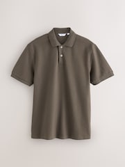 Stone Neutral Textured Smart Polo Shirt - Image 5 of 7