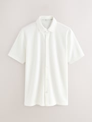 Ecru Textured Smart Jersey Shirt - Image 1 of 3