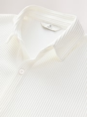 Ecru Textured Smart Jersey Shirt - Image 2 of 3
