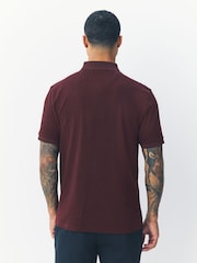 Vermelho Borgonha - Ajuste regular - Camisa polo com zíper Smart Quarter - Imagem 4 de 7