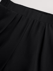 Black Sheer Wide Leg Trousers With Shorts Lining - Image 5 of 8