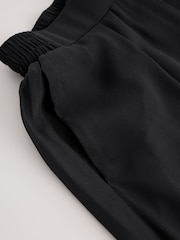 Black Sheer Wide Leg Trousers With Shorts Lining - Image 6 of 8