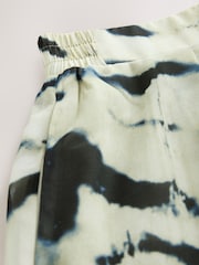 Ecru Zebra Print Sheer Wide Leg Trousers With Shorts Lining - Image 6 of 7