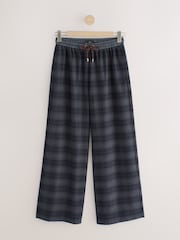 Navy Satin Waistband Wide Leg Trousers - Image 6 of 8