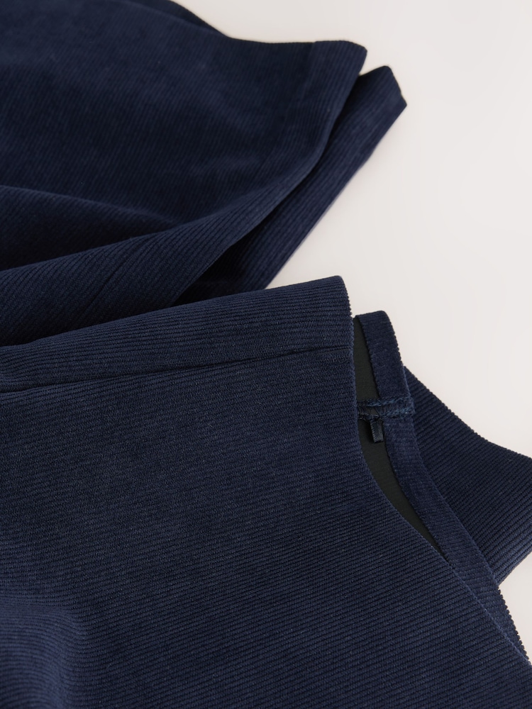 Azul marino - Smoothing Cord Wide Leg Trousers - Imagen 3 de 3