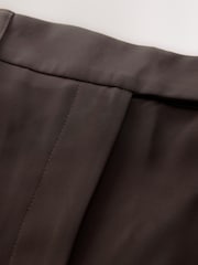 Chocolate Brown Smart Longline Shorts - Image 8 of 8