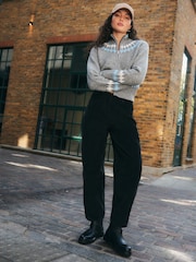 Black Cord Barrel Trousers - Image 2 of 8