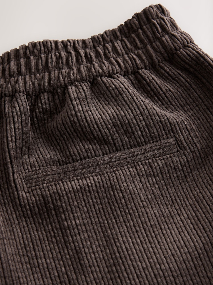 Chocolate Brown Wide Leg Soft Cord Trousers - Image 3 of 3