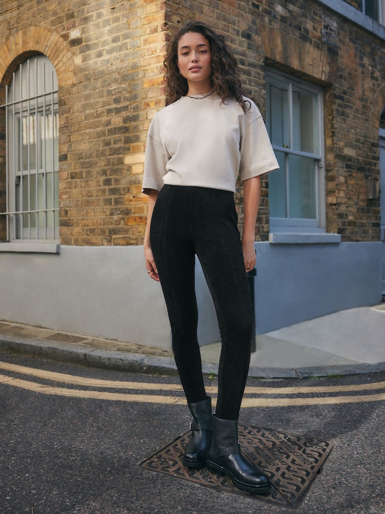 Black Cord Leggings - Image 2 of 8 Black Cord Leggings - Image 2 of 8
