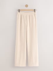 Ecru Wide Leg Soft Cord Trousers - Image 6 of 10