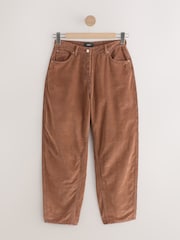 Marrón tostado - Cord Barrel Trousers - Imagen 5 de 8