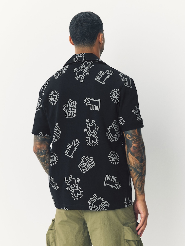 Black Licence Keith Haring Polo Shirt - Image 2 of 7