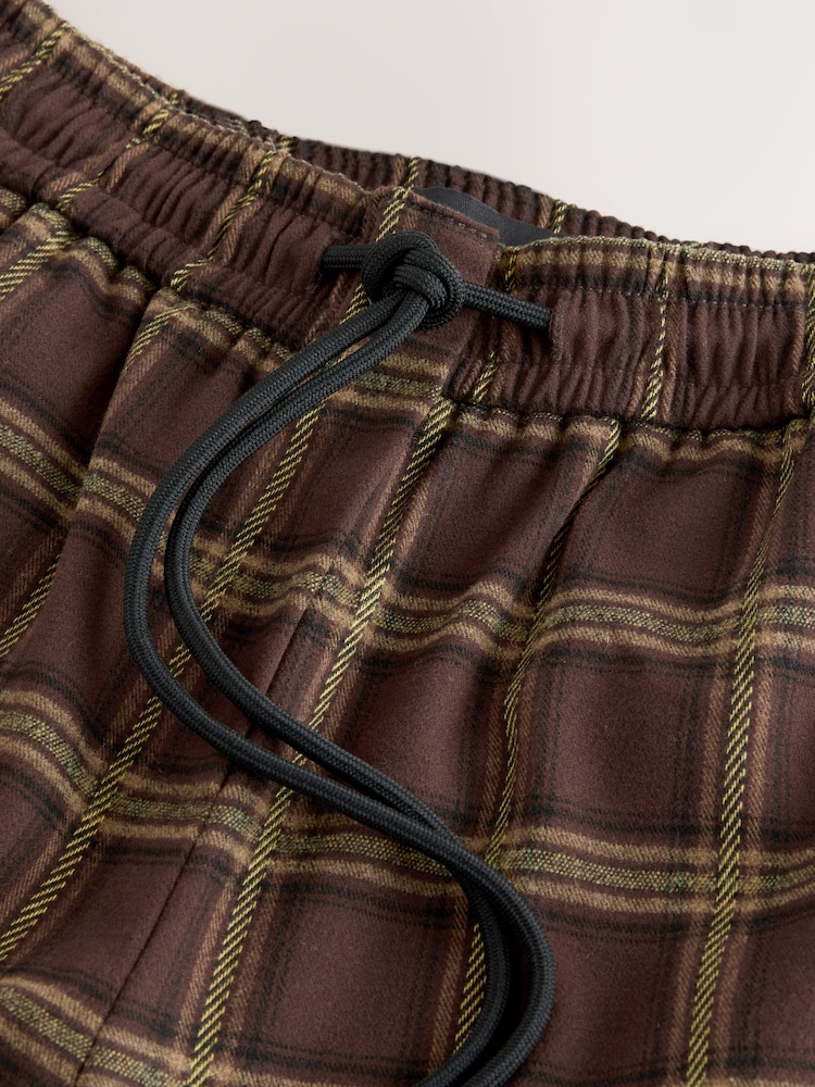 Brown Pull On Wide leg Check Trousers - Image 7 of 7 Brown Pull On Wide leg Check Trousers - Image 7 of 7