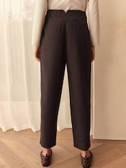 Morado ciruela - N. Premium Barrel Leg Trousers With Wool - Imagen 4 de 8