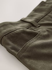 Khaki Green Suedette Straight Leg Trousers - Image 3 of 3
