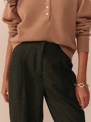 Verde - N. Premium Barrel Leg Trousers With Wool - Imagen 5 de 8