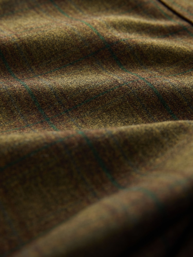 Khaki Green Check N. Premium Jersey Patch Pocket Wide Leg Trousers - Image 7 of 7 Khaki Green Check N. Premium Jersey Patch Pocket Wide Leg Trousers - Image 7 of 7