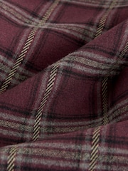 Burgundy Red Pull On Wide leg Check Trousers - Image 8 of 8