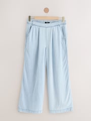 Bleach Denim Lightweight Denim Pull On Wide Leg Trousers - Image 5 of 7