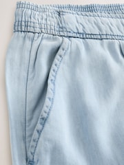 Bleach Denim Lightweight Denim Pull On Wide Leg Trousers - Image 6 of 7