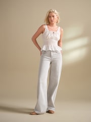 Grey Wide Leg Jeans - Image 1 of 5