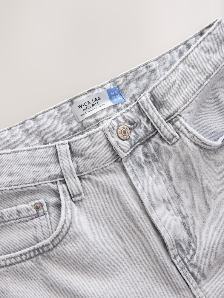 Grey Wide Leg Jeans - Image 10 of 10