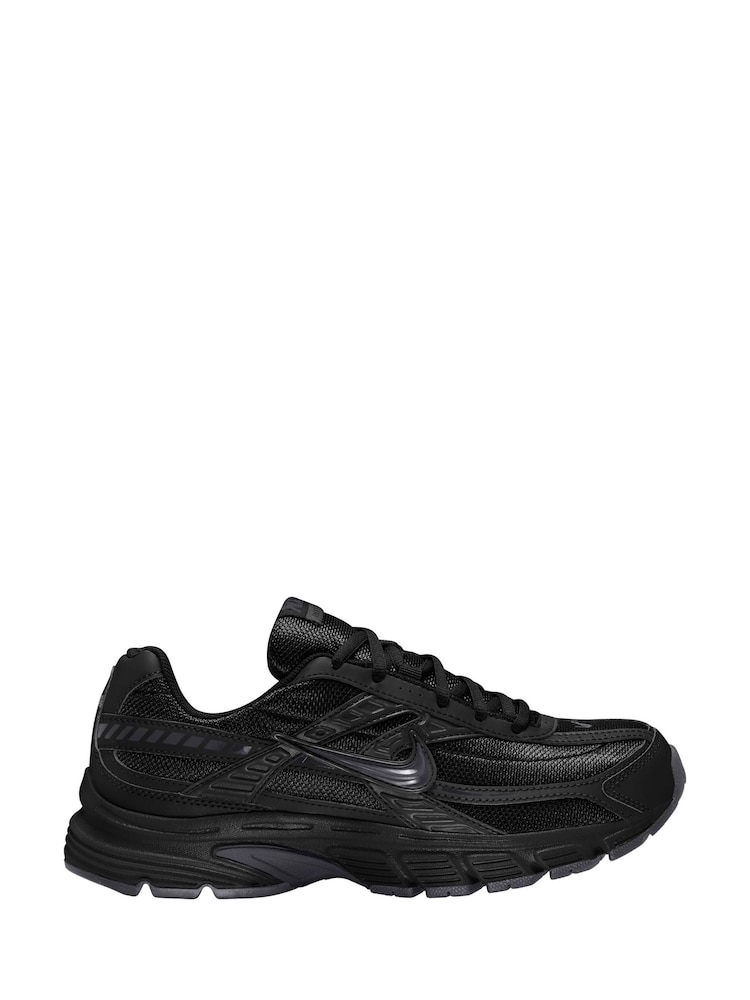Nike Black Black Initiator Retro Runner Trainers - Image 1 of 11