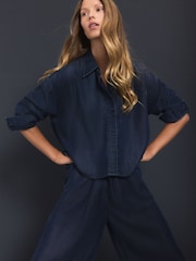 Denim Dark Blue Lightweight Long Sleeve Shirt - Image 2 of 9