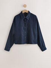 Denim Dark Blue Lightweight Long Sleeve Shirt - Image 7 of 9