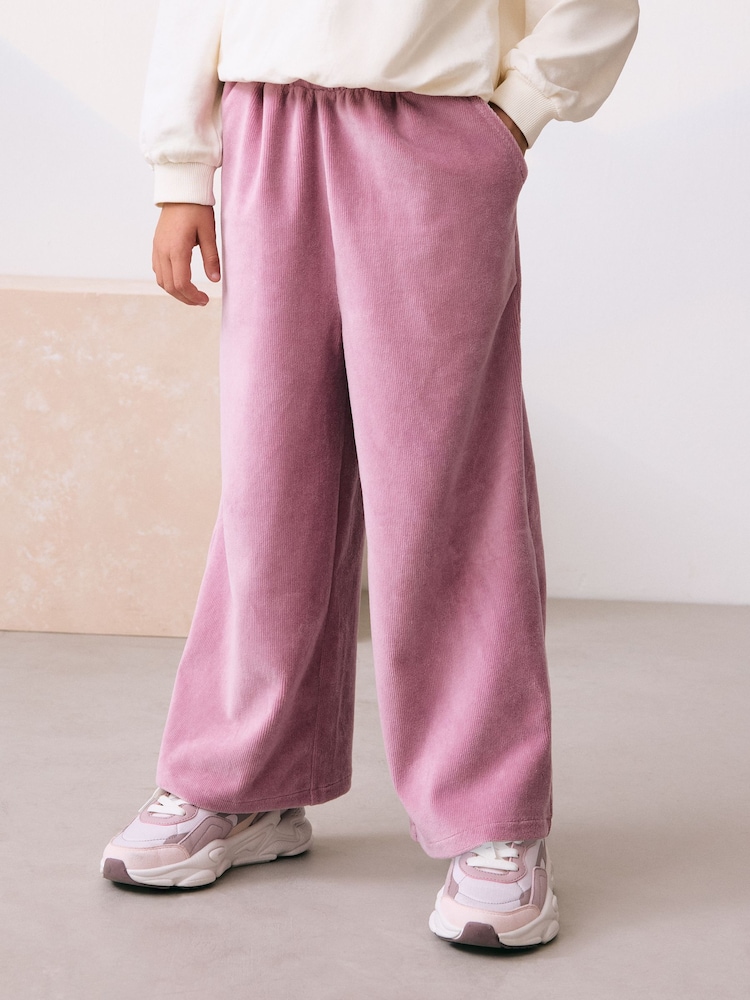 Pink Cord Wide Leg Trousers (3-16yrs) - Image 1 of 8