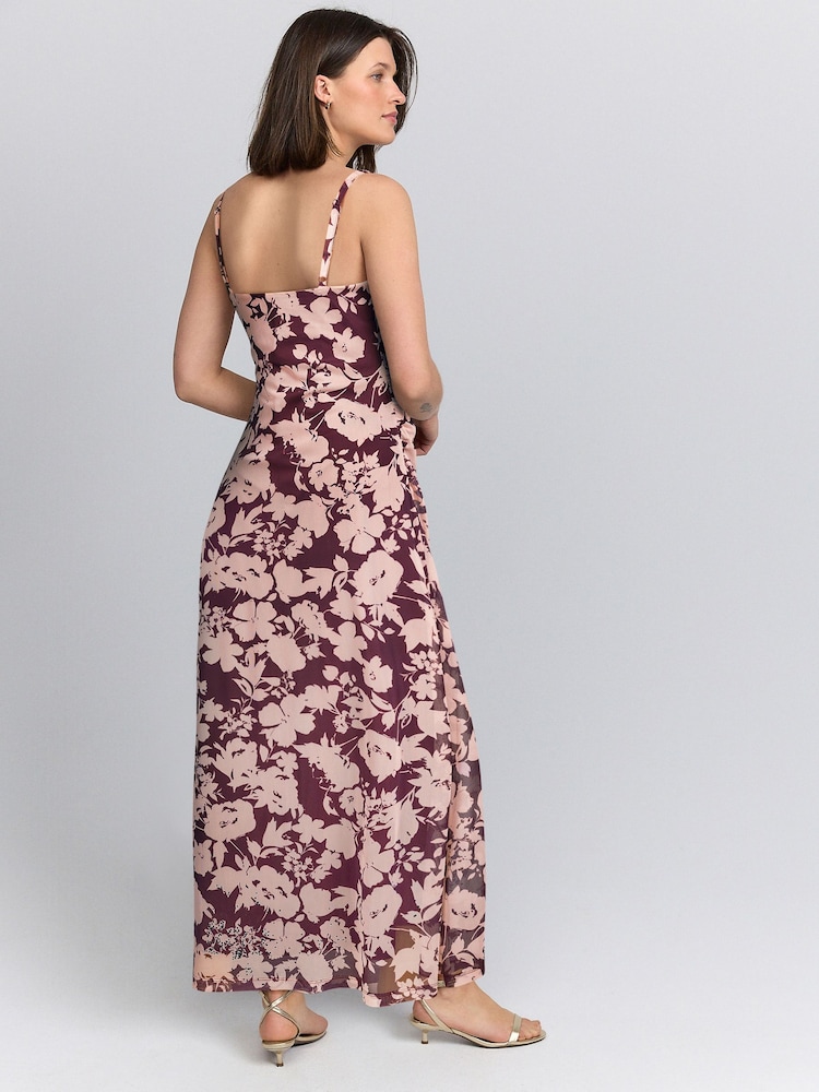 Floral Maternity Mesh Cami Dress - Image 3 of 4