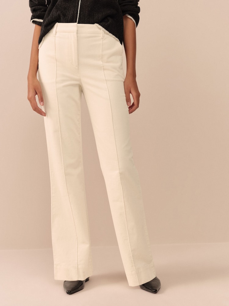 Ecru N. Premium Cord Bootcut Trousers - Image 2 of 8