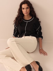 Ecru N. Premium Cord Bootcut Trousers - Image 3 of 8