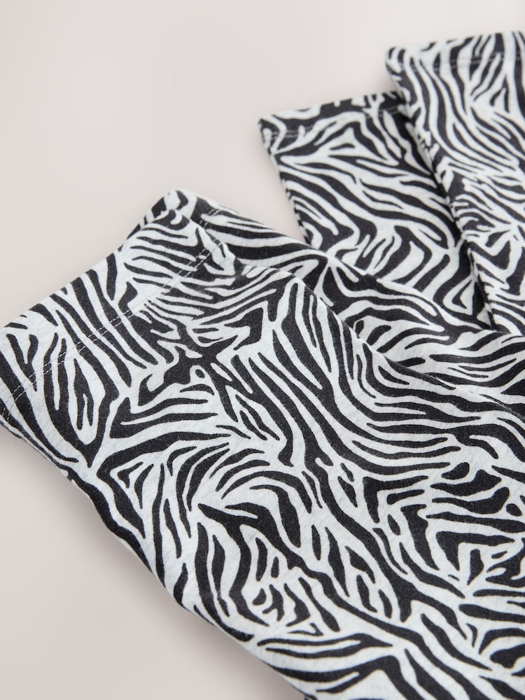 Zebra Grey Animal Print Leggings (3-16yrs) - Image 8 of 8 Zebra Grey Animal Print Leggings (3-16yrs) - Image 8 of 8